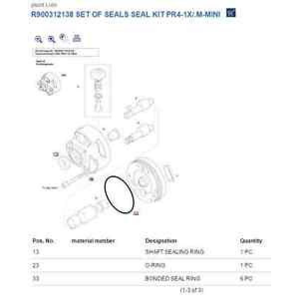 Bosch Rexroth Seal Kit R900312138 Set of Seals PR4-1X/.M-MINI #1 image