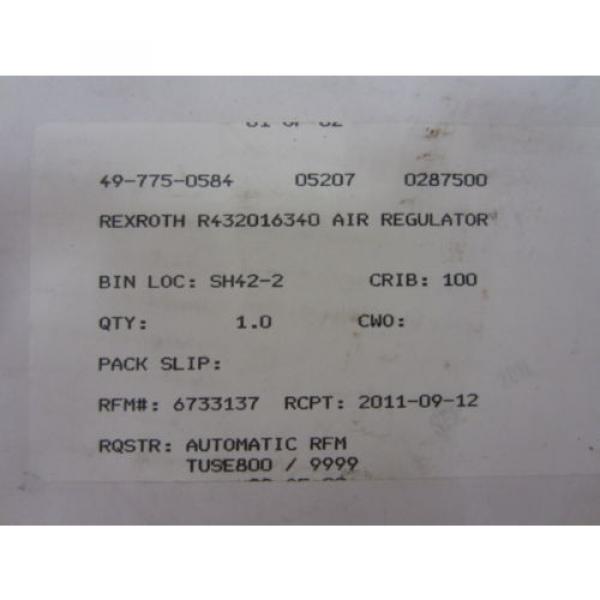 Rexroth PR-007562-11009 PR00756211009 Regulator R432016340 #4 image