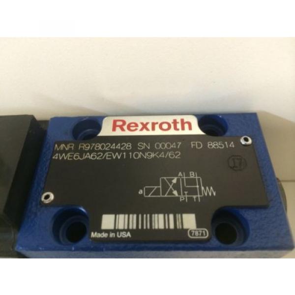 NEW REXROTH HYDRAULIC DIRCTIONAL SOLENOID VALVE R978024428 4WE6JA62/EW110N9K4/62 #2 image