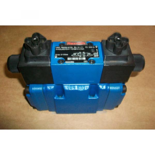 Rexroth Hydraulic Valve 4WEH10E46/6EW110N9ETK4CSA  w/ 4WE6J62/EW1109K4  NEW #1 image