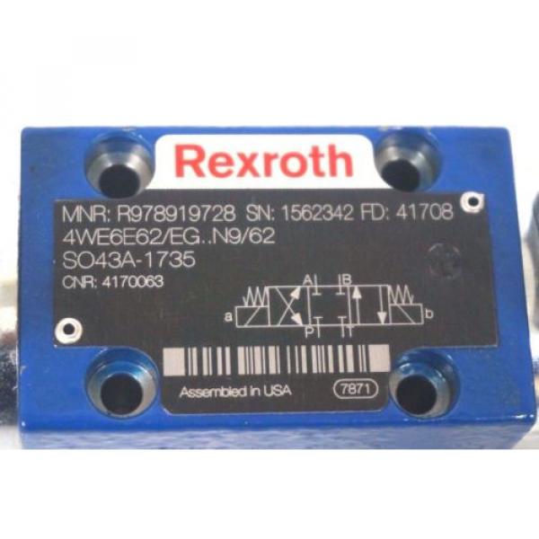 NEW REXROTH 4WE6E62/EG..N9/62 DIRECTIONAL CONTROL VALVE R978919728 #2 image