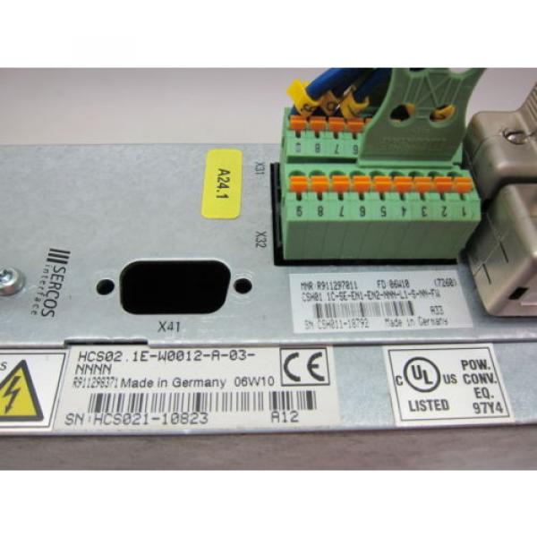 REXROTH HCS02.1E-W0012-A-03-NNNN IndraDrive C SERVO DRIVE SERCOS INTERFACE #11 image