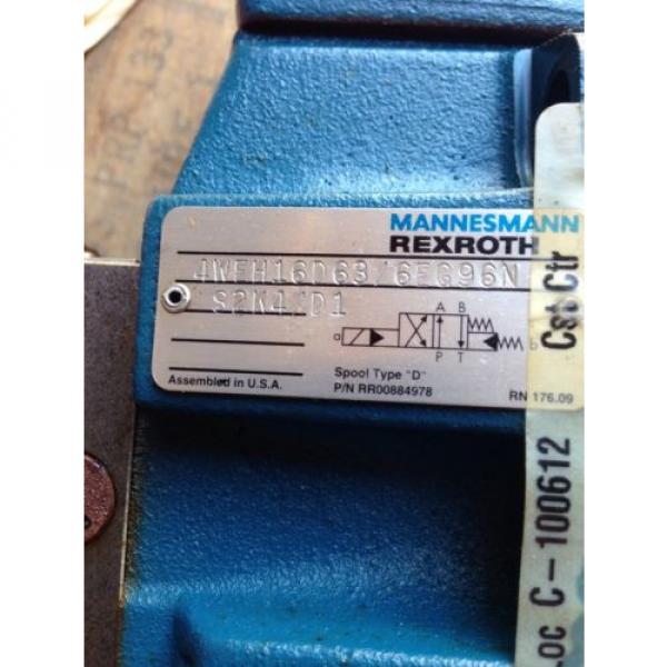 NEW MANNESMANN REXROTH 4WEH16D6X/6EG96NS2K4/D1 DIRECTIONAL VALVE 4WEH16D636EG96N #10 image