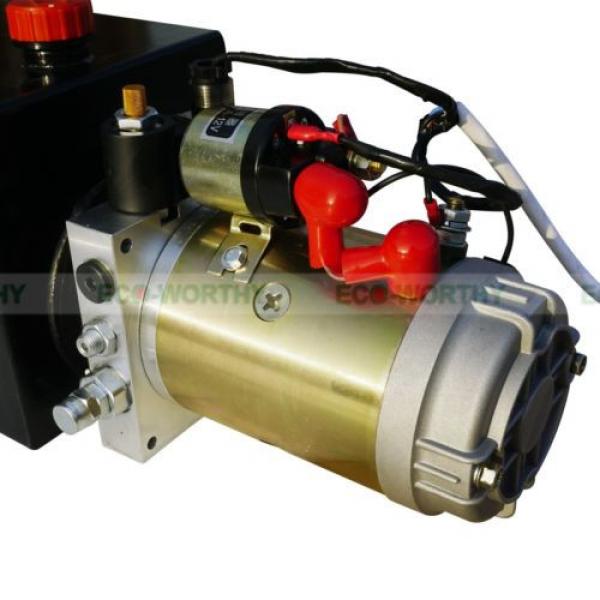 10 quart Tank Dump Trailer Hydraulic Power Unit Single Acting Control Lift Pump #10 image