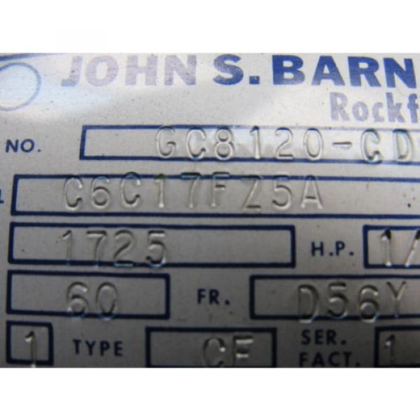 John S. Barnes Corp C6C17FZ5A Hydraulic w/Leeson 1/2 HP Motor 115/208230V Pump #9 image