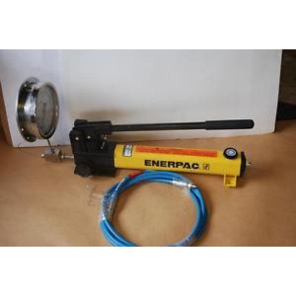 ENERPAC P2282 HYDRAULIC HAND 40,000PSI W/ GAUGE &amp; SPIR STAR HOSE NEW Pump #1 image