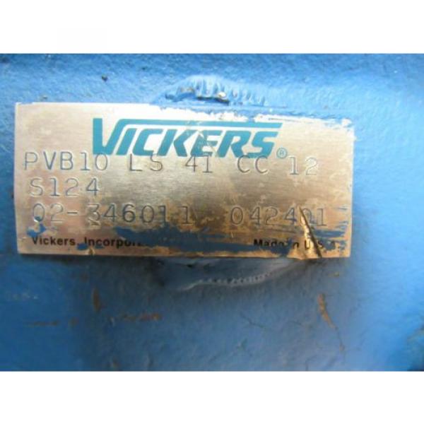 VICKERS HYDRAULIC PVB10 LS 41 CC 12 S124 PVB10LS41CC12S124 02346011 042401 Pump #2 image