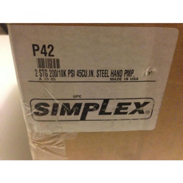 Simplex P42 Steel Compact Hand 45 cu in Oil Reservoir Capacity, 10000 PSI Pump #2 image