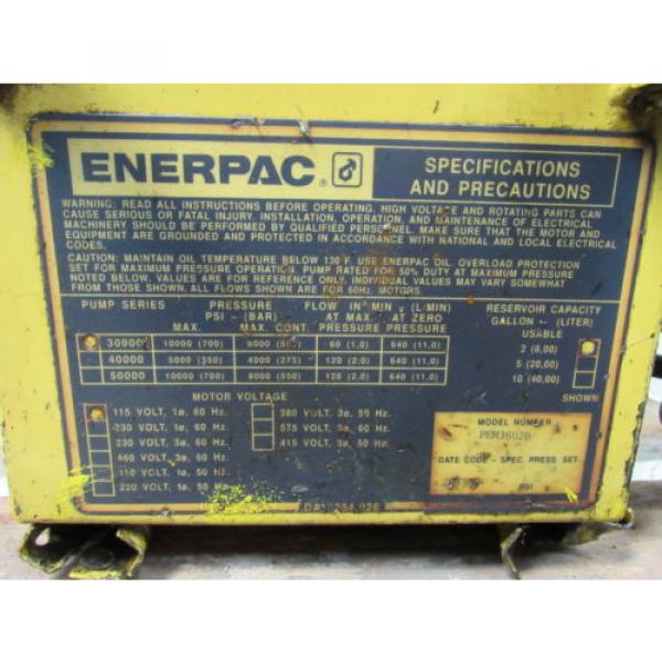 ENERPAC PEM3602B 30000 Submerged 10,000PSI Max. Electric Hydraulic 1Phase Pump #10 image