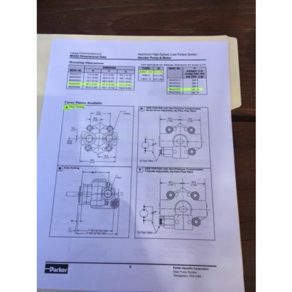 Parker hydraulic motor MGG20025 Pump #4 image