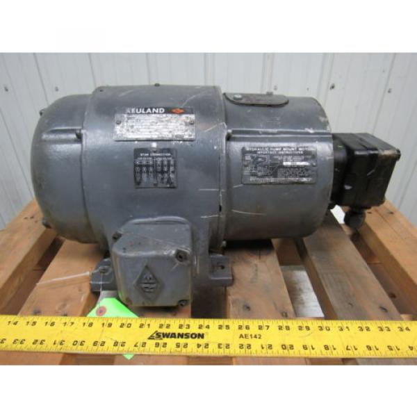 REULAND/VICKERS 2581/ v23561CS6310 5Hp 220/440V 1800Rpm Motor W/Vane  Pump #1 image