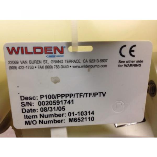 Wilden DIAPHRAGM pump 01509520, 01509520, 01318120, 0110314, M652110 Rack E Pump #6 image