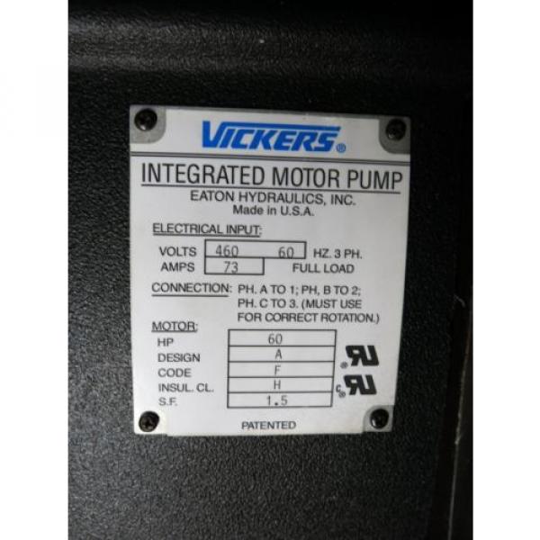 60 HP Vickers Integrated Motor 35 GPM 2500 PSI Hydraulic Power Supply New Pump #6 image