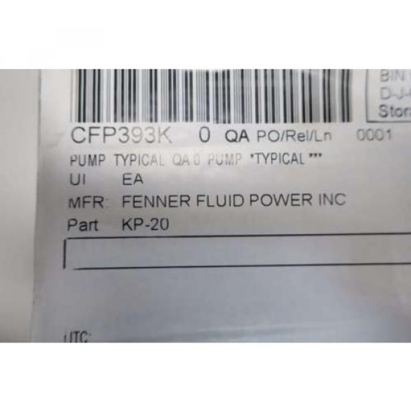 NEW FENNER KP20 SINGLE STAGE HYDRAULIC GEAR D534524 Pump #7 image