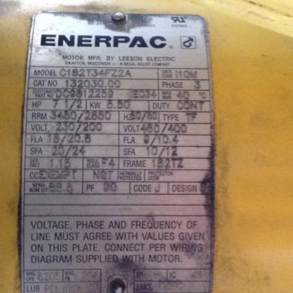 Enerpac Electric hydraulic pump, High Pressure, Triple Motors, 10,000 Psi, ZE6 Pump #8 image