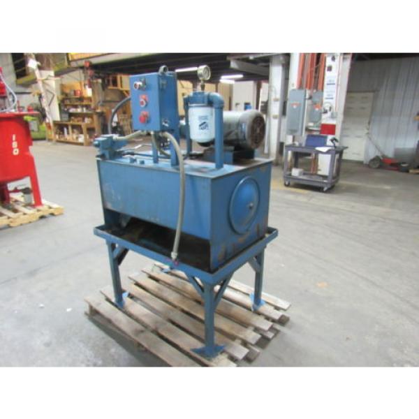 W.M.H. FLUIDPOWER 5HP 10 G.P.M. Hydraulic Power Unit 1000PSI Max. 30 Gal. Tank Pump #4 image