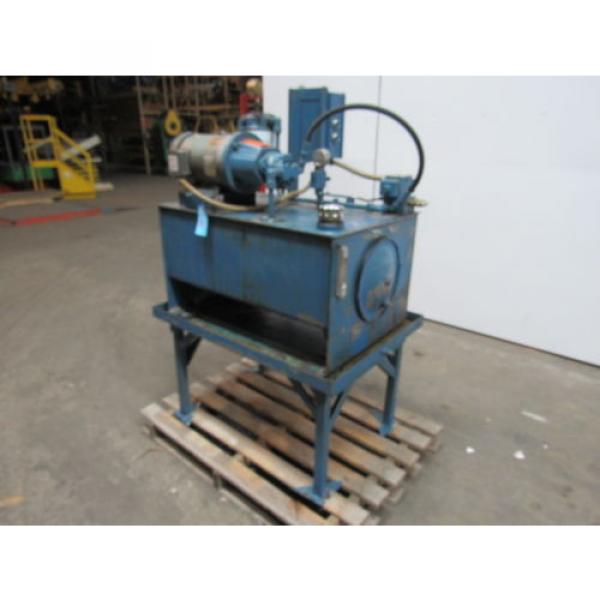 W.M.H. FLUIDPOWER 5HP 10 G.P.M. Hydraulic Power Unit 1000PSI Max. 30 Gal. Tank Pump #5 image