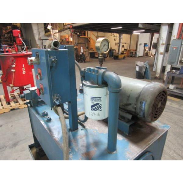 W.M.H. FLUIDPOWER 5HP 10 G.P.M. Hydraulic Power Unit 1000PSI Max. 30 Gal. Tank Pump #10 image