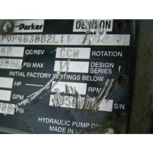 PARKER HYDRAULIC  .86&#034; SHAFT PVP4830B2L11 Pump #6 image