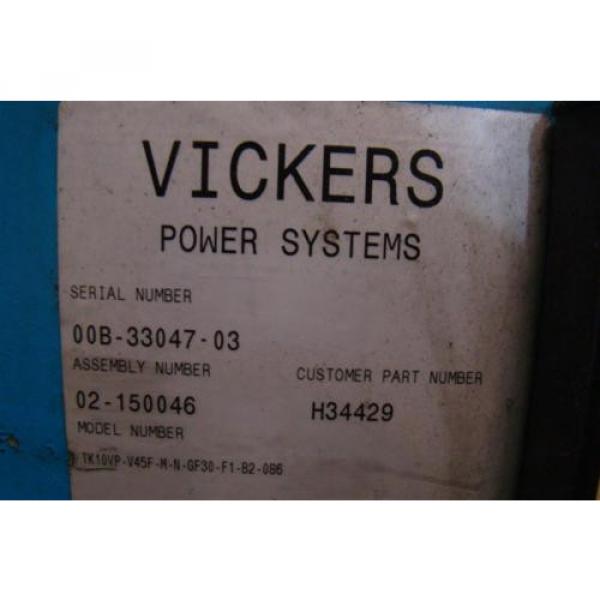 Vickers Hydrualic Power Distrubution Unit 10vp V45F H34429 02150046 Pump #6 image