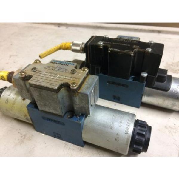 LOT OF 2 Mannesmann Rexroth HYDRAULIC VALVES 4WE6J60 &amp; 4WE6J61/EG24N9DK24L #4 image