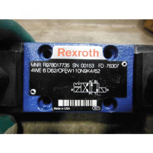 REXROTH VALVE 4WE6D62/OFEW110N9K4/62 ~ USED #2 image