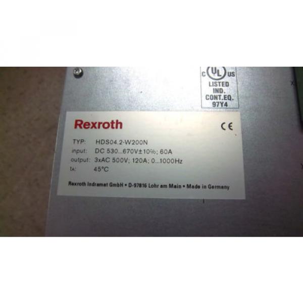 REXROTH INDRAMAT DRIVE CONTROL HDS04.2-W200N USED HDS042W200N #2 image