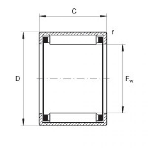 Drawn cup needle roller bearings with open ends - HK0608 #1 image