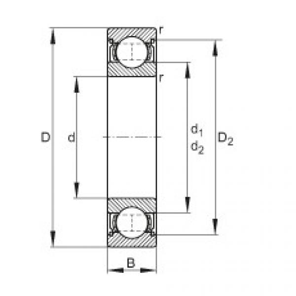 Deep groove ball bearings - 6005-2Z #1 image