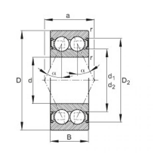 Angular contact ball bearings - 3214-B-2RSR-TVH #1 image