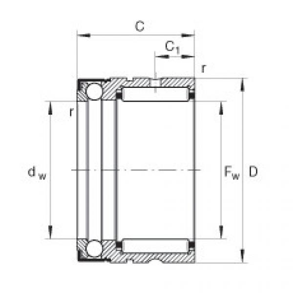 Needle roller/axial ball bearings - NX17-Z-XL #1 image