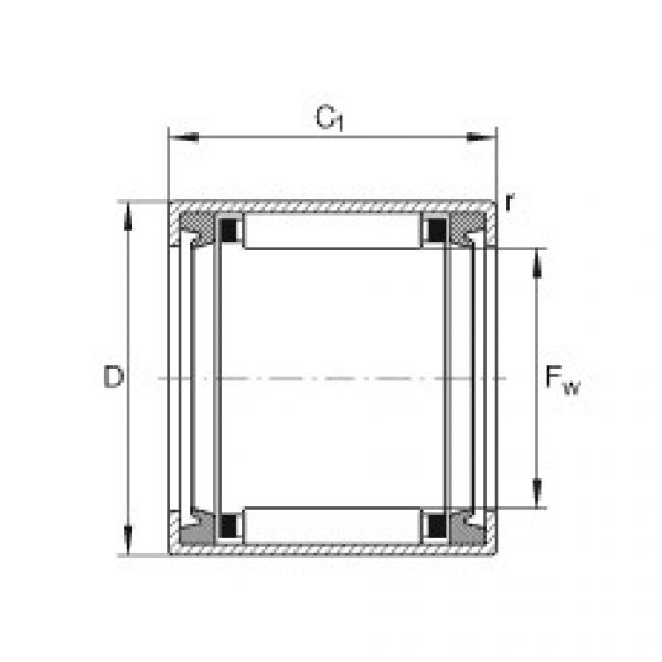 Drawn cup needle roller bearings with open ends - HK0812-2RS #1 image