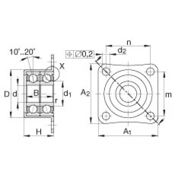 Angular contact ball bearing units - ZKLR1035-2Z #1 image