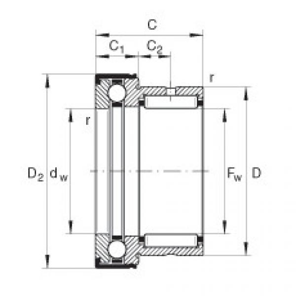 Needle roller/axial ball bearings - NKX17-Z-XL #1 image