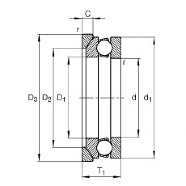 Axial deep groove ball bearings - 53201 + U201 #1 image