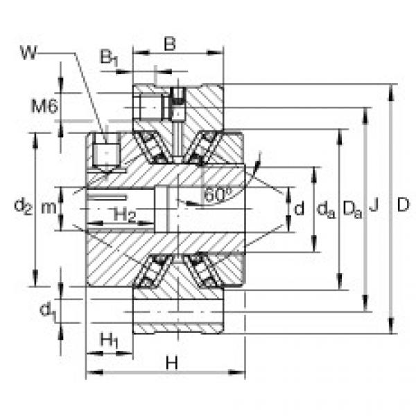 Axial conical thrust cage needle roller bearings - ZAXFM2075 #1 image