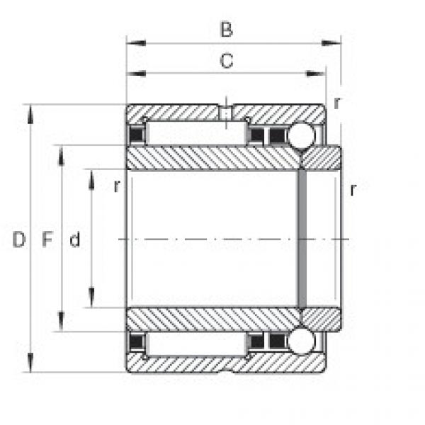 Needle roller/angular contact ball bearings - NKIB5903-XL #1 image