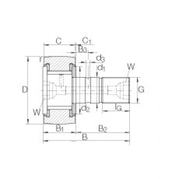 Stud type track rollers - KRV30-PP #1 image