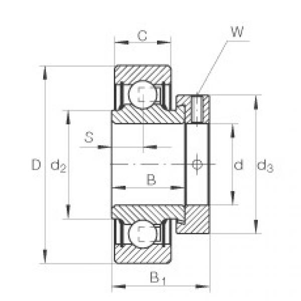 Radial insert ball bearings - RA103-NPP #1 image