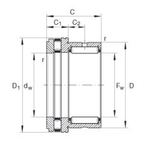 Needle roller/axial cylindrical roller bearings - NKXR15-XL #1 image