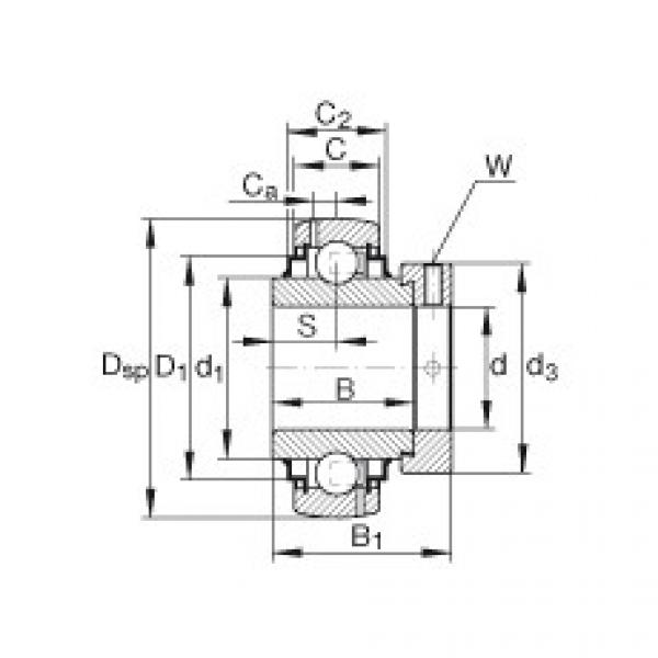 Radial insert ball bearings - G1106-KRR-B-AS2/V #1 image