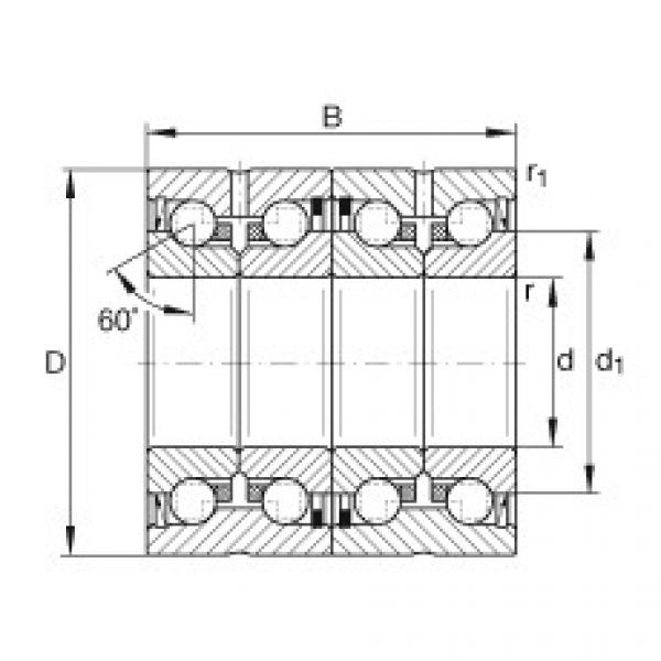 Axial angular contact ball bearings - ZKLN1747-2RS-2AP-XL #1 image