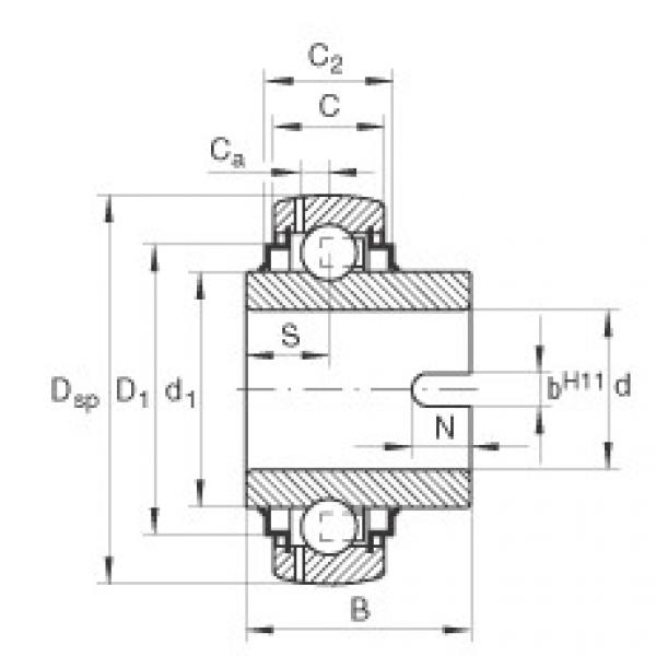 Radial insert ball bearings - GLE30-XL-KRR-B #1 image