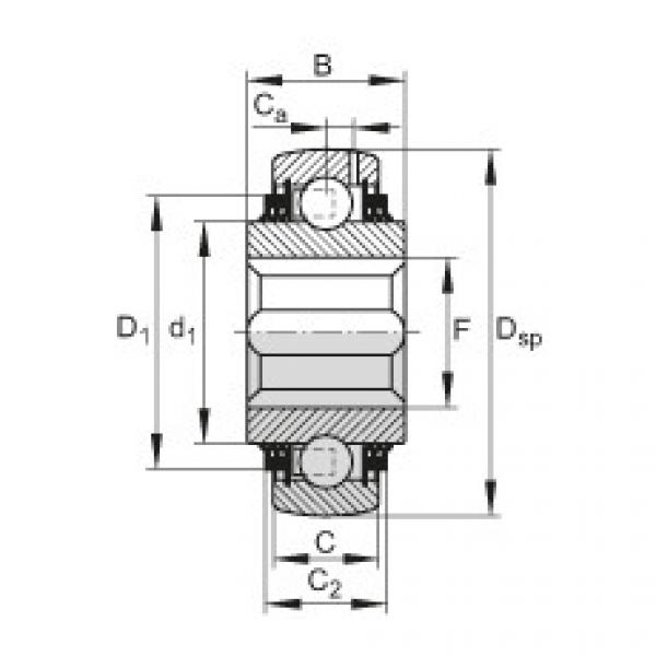 Self-aligning deep groove ball bearings - GVK108-211-KTT-B-AS2/V #1 image