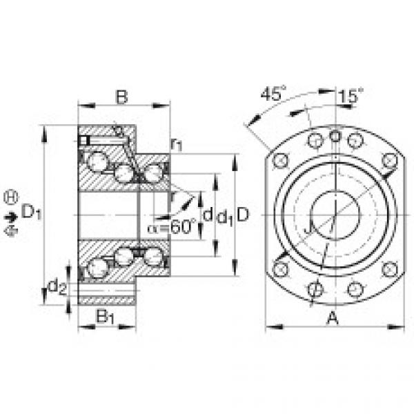 Angular contact ball bearing units - DKLFA40140-2RS #1 image