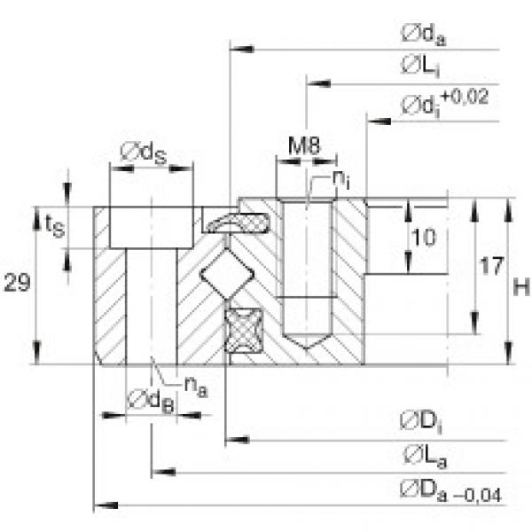 Crossed roller bearings - XU080120 #1 image