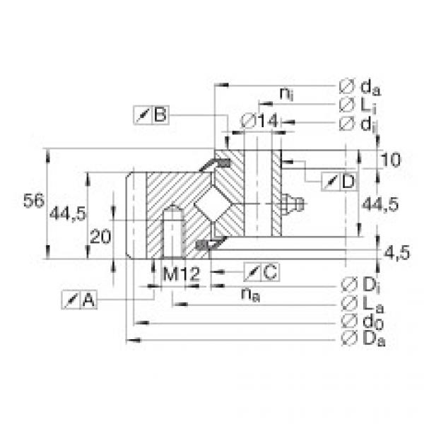 Crossed roller bearings - XSA140544-N #1 image