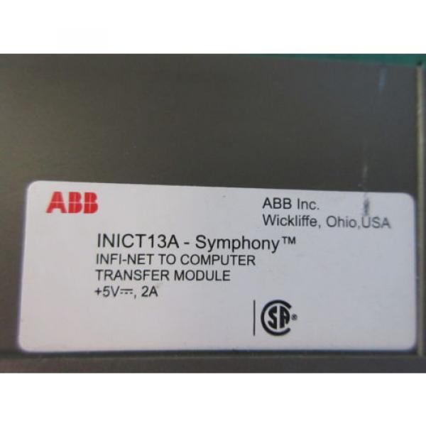 ABB Bailey INICT13A Symphony Infi-Net To Computer Transfer Module ICT13A infi-90 #2 image