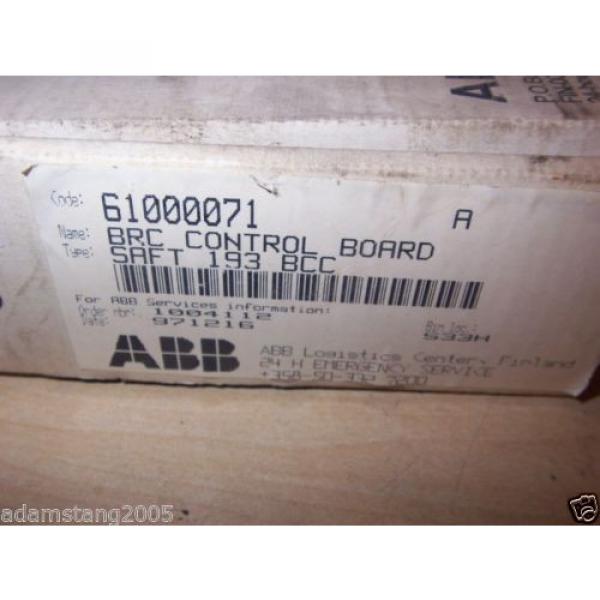 ABB 61000071 BRC CONTROL BOARD SAFT 193 BCC #2 image