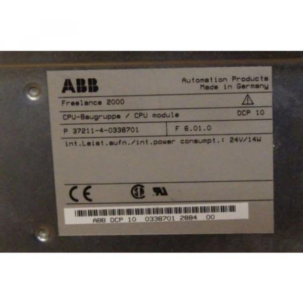 ABB Freelance 2000 P 37211-4-0338701 DCP 10 P 37211-4-0338 701 #3 image